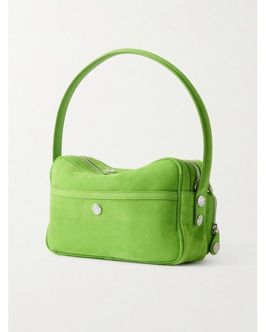 Acne Green Camero Party Suede Pouch for men