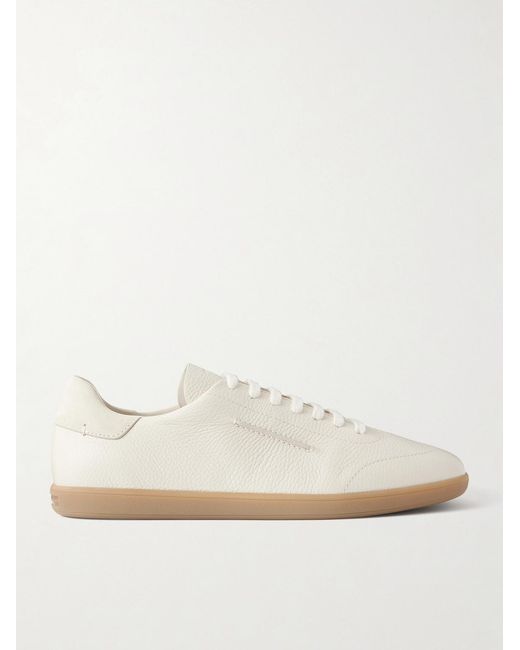 Zegna White 232 Full-grain Leather Sneakers for men