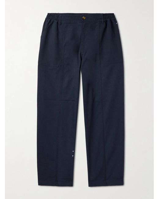 Pantaloni a gamba dritta in tela di Pop Trading Co. in Blue da Uomo