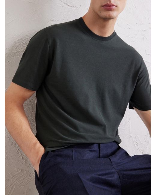 Slowear Black Slim-Fit Icecotton T-Shirt for men