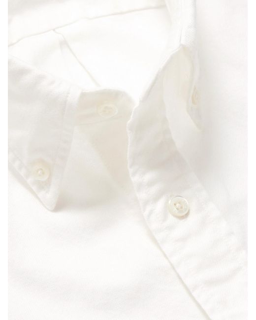 Beams Plus Natural Button-Down Collar Cotton Oxford Shirt for men