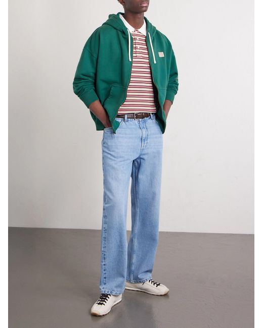 Polo Ralph Lauren Green Logo-Appliquéd Cotton-Jersey Zip-Up Hoodie for men