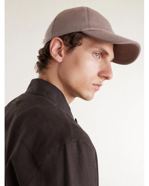 Slowear Natural Zanone Flexwool Wool-Blend Cap for men