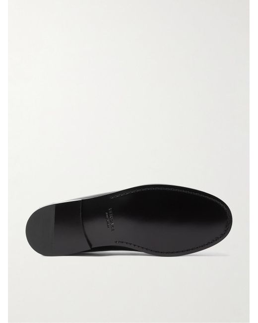 Versace Loafers aus Lackleder mit "Horsebit"-Detail in Black für Herren