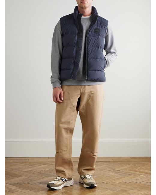Canada Goose Blue Crofton Slim-fit Logo-appliquéd Quilted Enduraluxe® Down Gilet for men