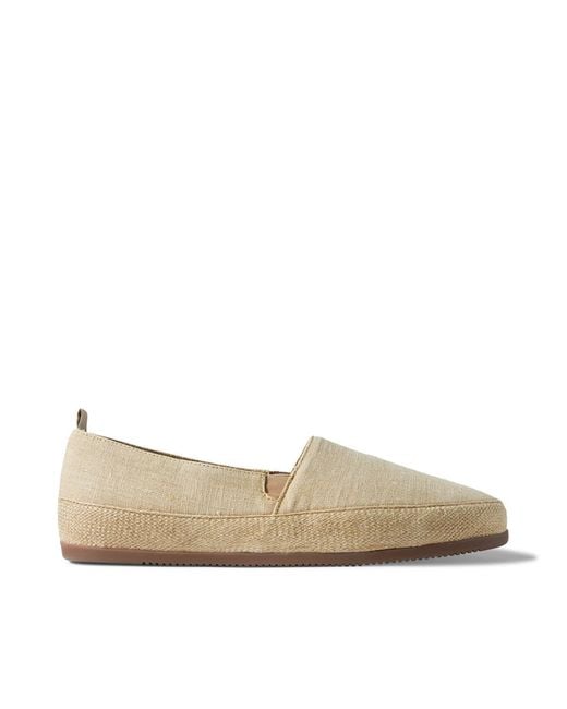 Mulo Natural Garment-dyed Linen Espadrilles for men