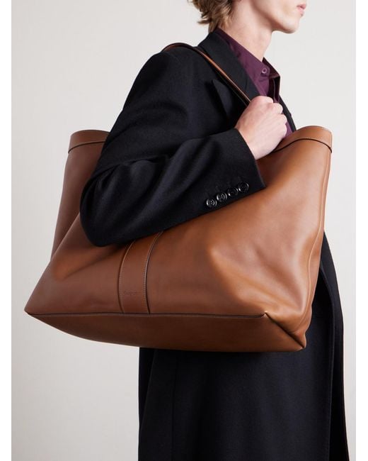 Saint Laurent Marais Tote aus Leder in Brown für Herren