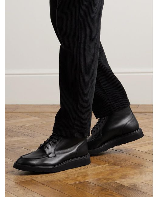 Stivali in pelle Lawrence di Tricker's in Black da Uomo