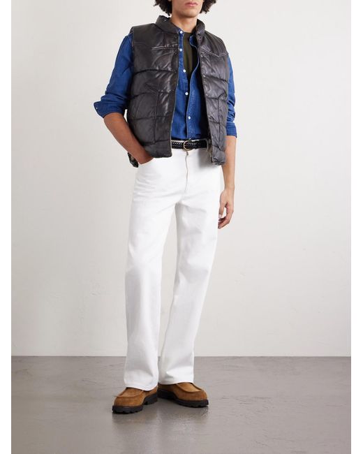 RRL Blue Button-down Collar Cotton Oxford Shirt for men