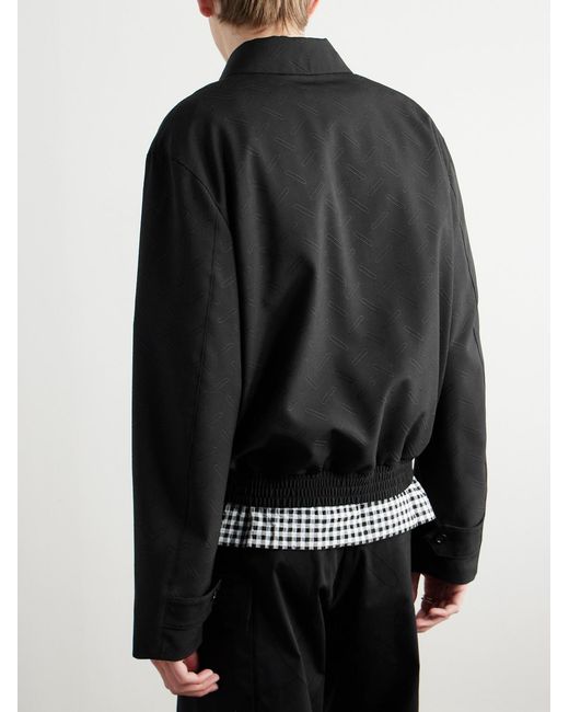 Marni Blue Confetti Embroidered Wool Blouson Jacket for men