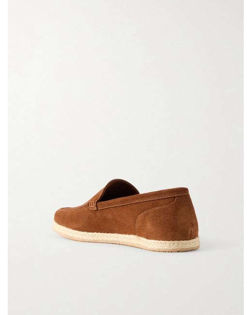 Mr P. Brown Suede Espadrilles for men