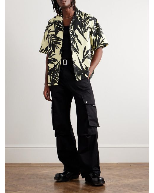 Jacquemus Black Cargo Gabardine Trousers for men