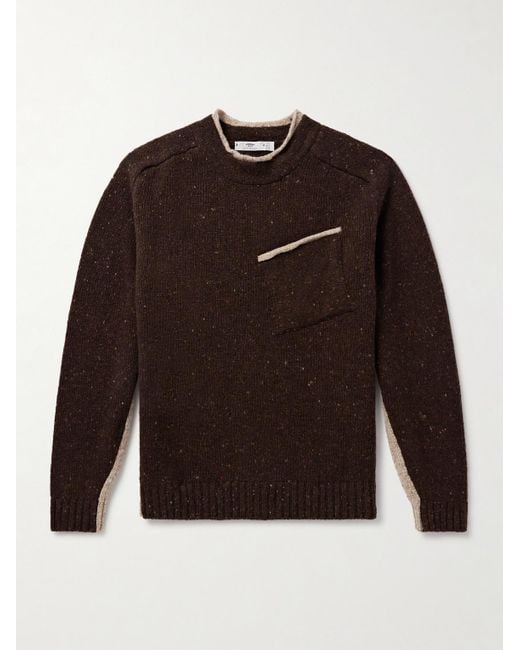 Inis Meáin Brown Donegal Merino Wool And Cashmere-blend Sweater for men