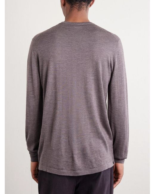 Thom Sweeney Purple Crewneck Sweater for men