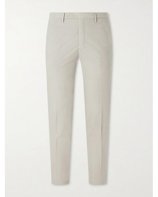Boglioli Natural Straight-Leg Cotton-Blend Suit Trousers for men