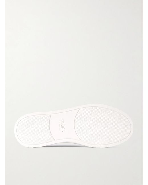 Zegna Triple StitchTM Slip-ons aus vollnarbigem Wildleder in Black für Herren