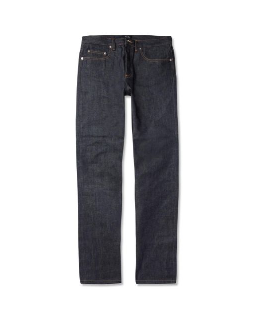 A.P.C. Blue New Standard Regular-Fit Dry Selvedge Denim Jeans for men
