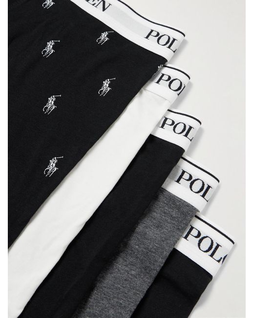 Polo Ralph Lauren White Five-pack Stretch-cotton Jersey Boxer Briefs for men