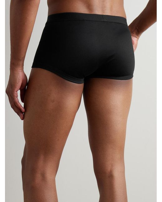 Zimmerli of Switzerland Black Sea Island Cotton Boxer Briefs for men