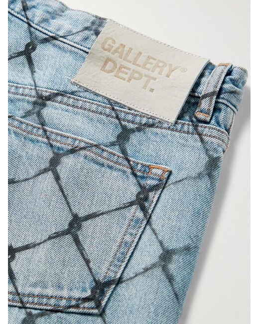 GALLERY DEPT. Blue Cage 5001 Slim-Fit Frayed Printed Jeans for men