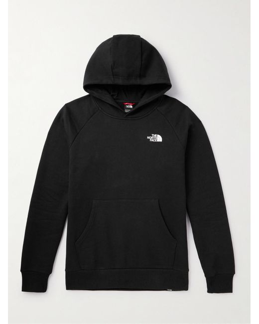 The North Face Black Logo-print Cotton-jersey Hoodie for men
