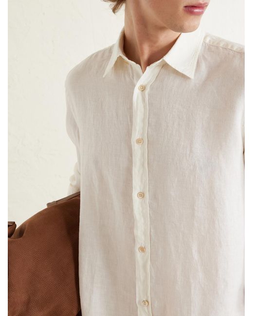 Boglioli White Linen Shirt for men