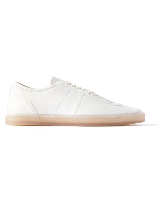 Lemaire White Suede-trimmed Leather Sneakers for men