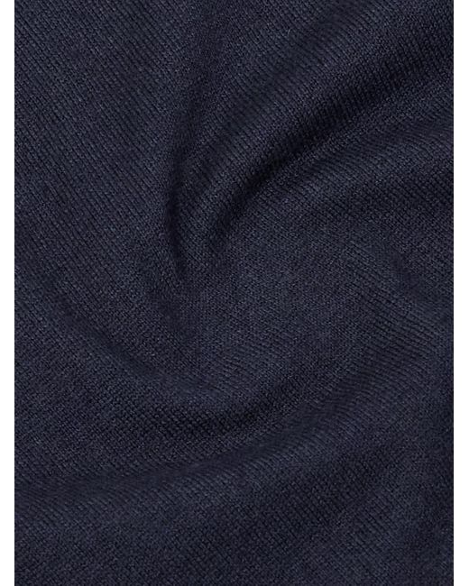 Canali Blue Slim-fit Cashmere Sweater for men