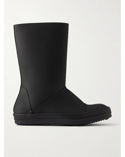 Rick Owens Black Sneakwaders Rubber Boots for men