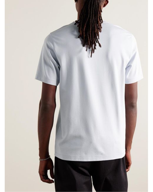 T-shirt in jersey stretch Ryder di Theory in White da Uomo
