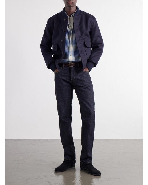 Fortela Blue John Slim-Fit Straight-Leg Jeans for men