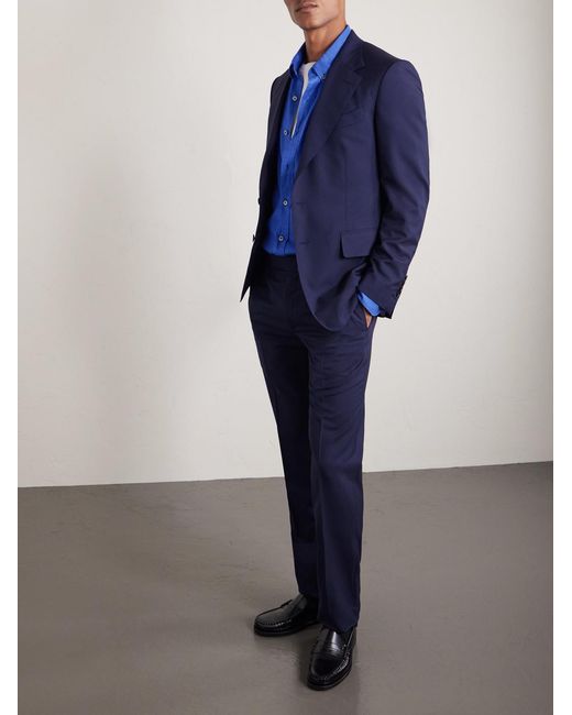 Tom Ford Blue Lyocell-Gabardine Shirt for men