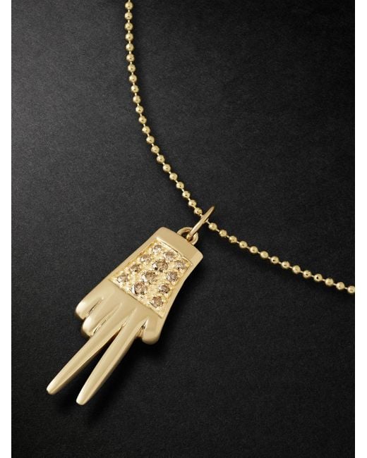 Sydney Evan Black Peace Diamond Pendant Necklace for men