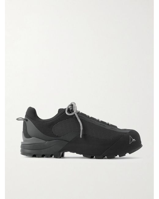 Roa Black Hida Rubber-Trimmed Cordura Hiking Sneakers for men