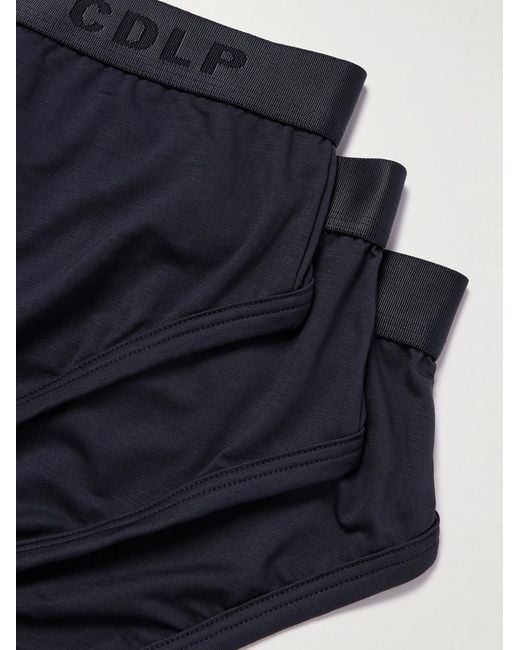 CDLP Black Three-Pack Stretch-Lyocell Briefs for men
