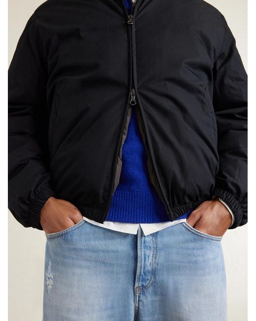 Our Legacy Blue Avenue Padded Cotton-blend Shell Bomber Jacket for men