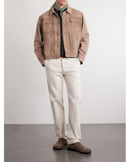 RRL Natural Cotton-Canvas Trucker Jacket for men