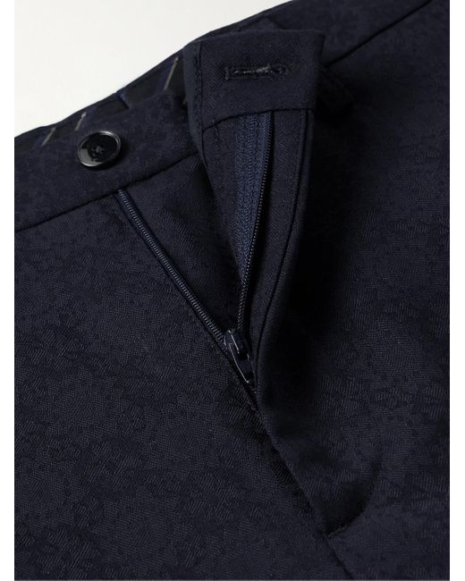Etro Schmal geschnittene Anzughose aus Woll-Jacquard in Blue für Herren