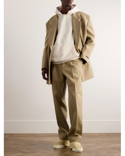 Fear Of God Natural Logo-Appliquéd Cotton-Jersey Hoodie for men
