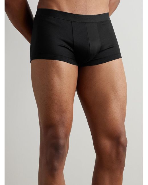 Zimmerli of Switzerland Black Sea Island Cotton Boxer Briefs for men