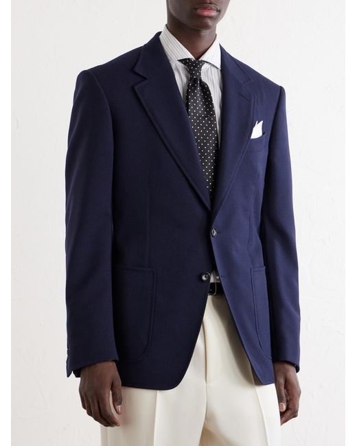 Tom Ford Blue Atticus Wool-Blend Blazer for men