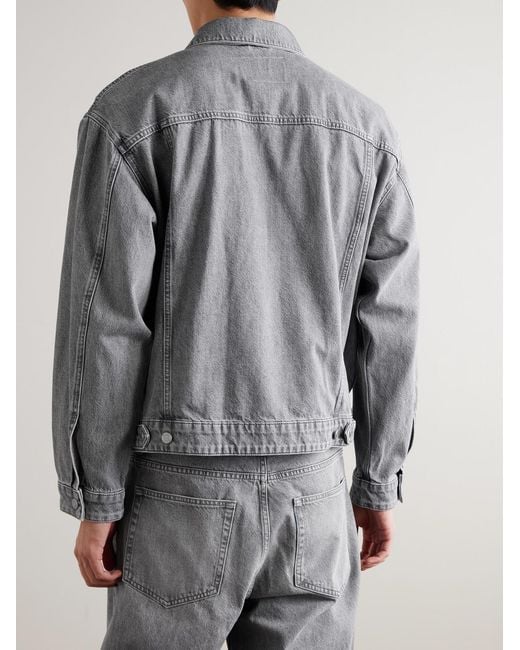 NN07 Gray Roy 10034 Denim Jacket for men