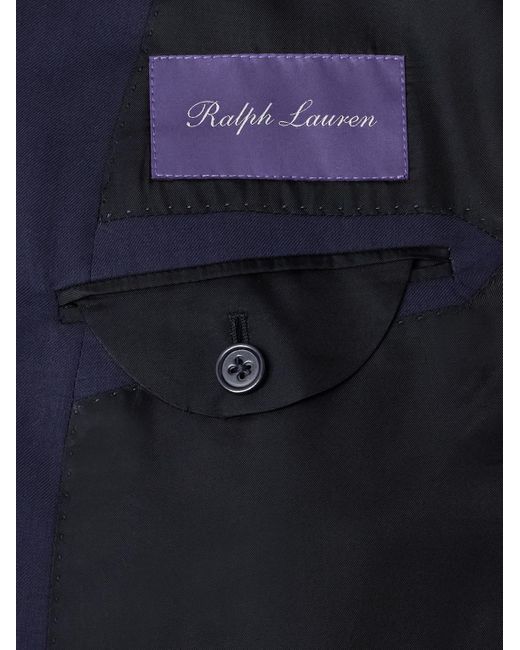 Ralph Lauren Gregory doppelreihiges Sakko aus Wollserge in Blue für Herren