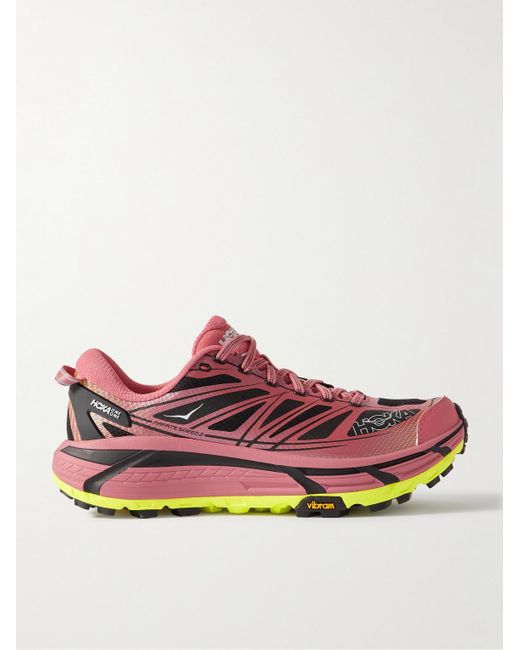 Hoka One One Pink Mafate Speed 2 Rubber And Mesh Running Sneakers for men