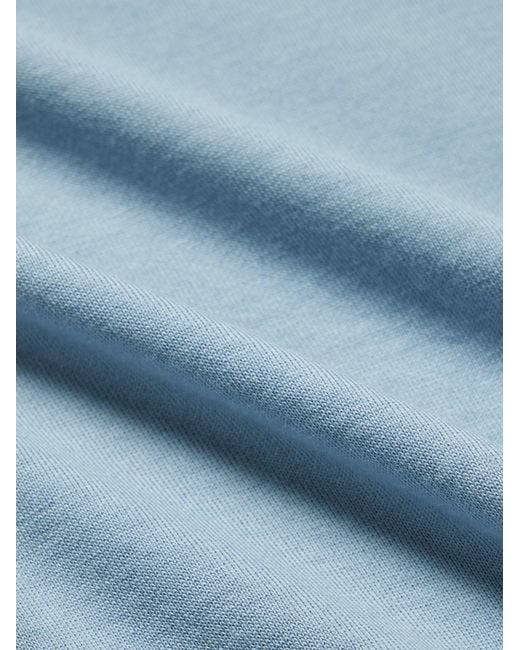 Auralee Blue Cotton-Jersey Sweatshirt for men