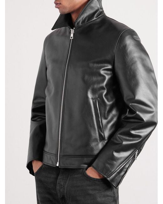 Givenchy Black Padded Leather Jacket for men