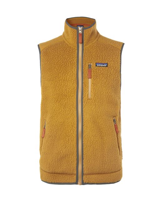 Patagonia Yellow Retro Pile Fleece Gilet for men