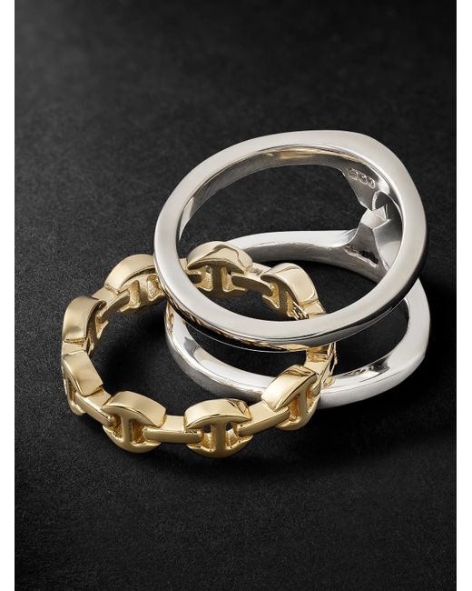 Hoorsenbuhs Black Phantom Clique Sterling Silver And 18-karat Gold Ring for men