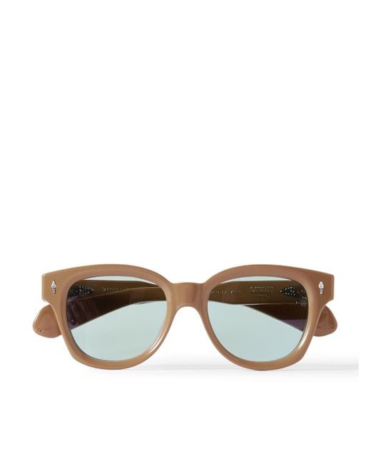 Jacques Marie Mage Brown Mojave Round-frame Acetate Sunglasses for men