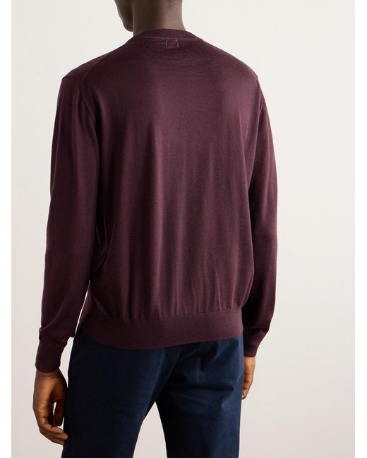 Massimo Alba Purple Scirocco Cashmere Sweater for men